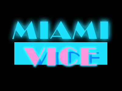 logo in miami vice font